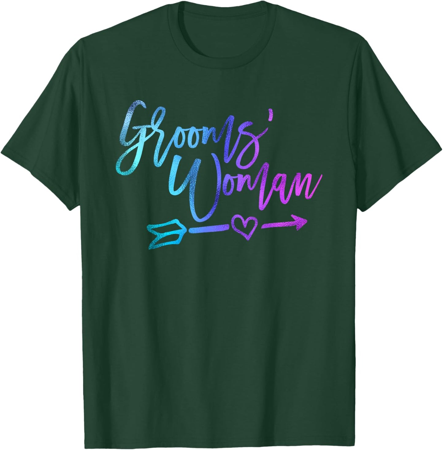 Groomswoman female groom attendant matching wedding T-Shirt - T-Shirt | Forest