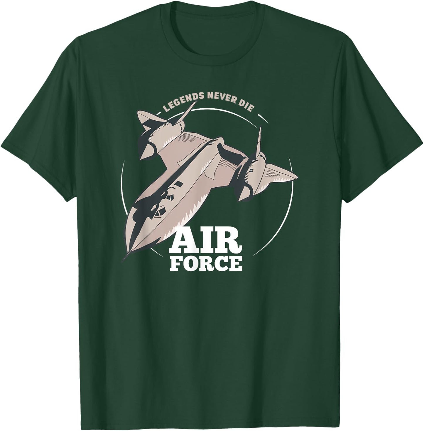 Legends Never Die Military SR 71 Blackbird, Airplane Jet T-Shirt - T-Shirt | Forest