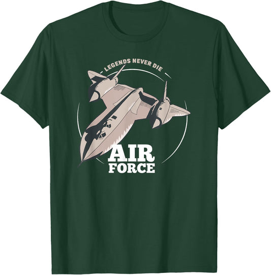 Legends Never Die Military SR 71 Blackbird, Airplane Jet T-Shirt - T-Shirt | Forest