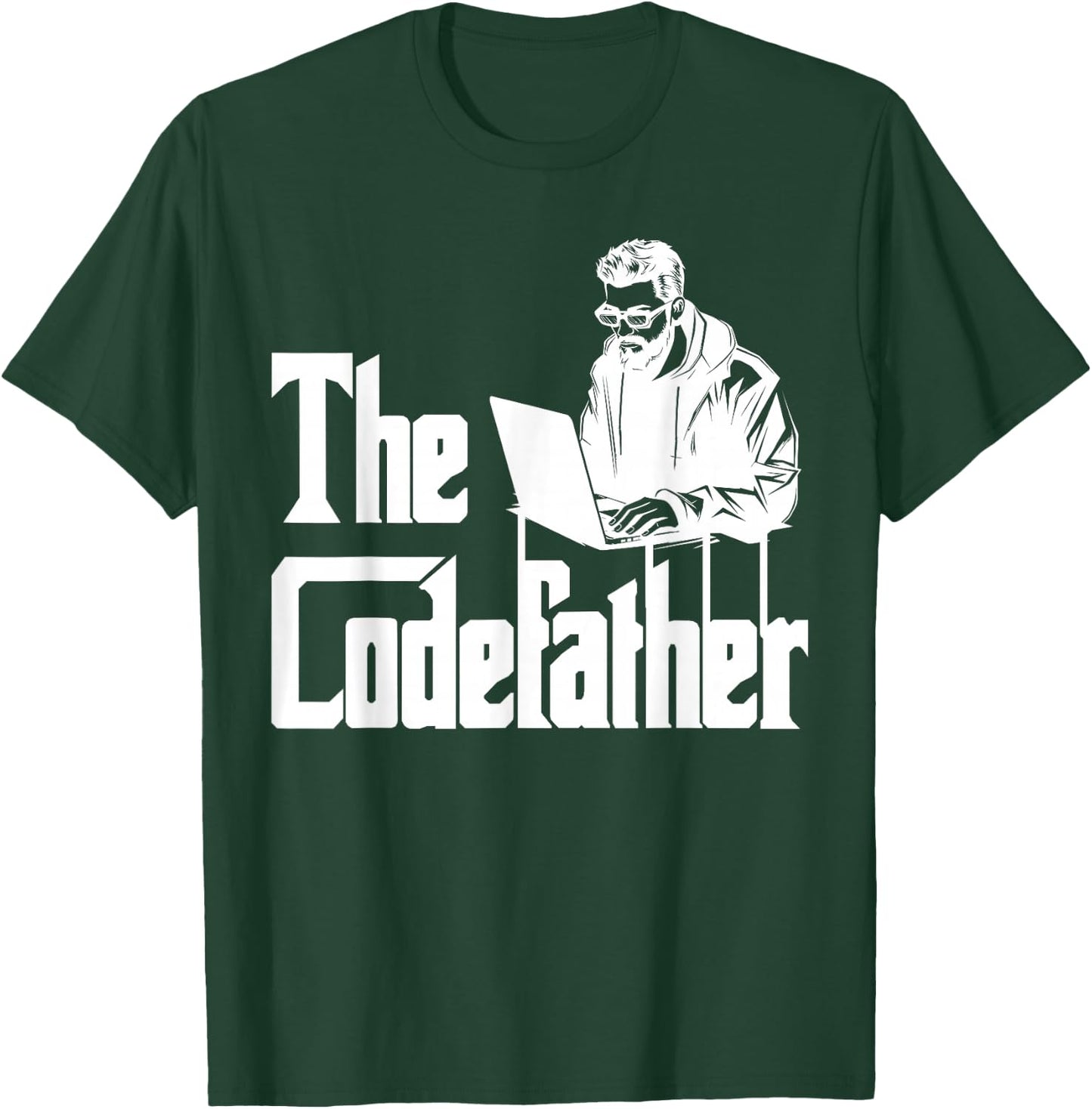 Computer Science THE CODEFATHER Funny Computer Scientist T-Shirt - T-Shirt | Forest