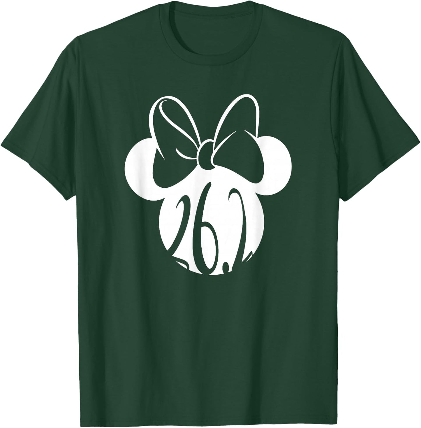 Disney Mickey And Friends Minnie Mouse Marathon 26.2 Logo T-Shirt - T-Shirt | Forest
