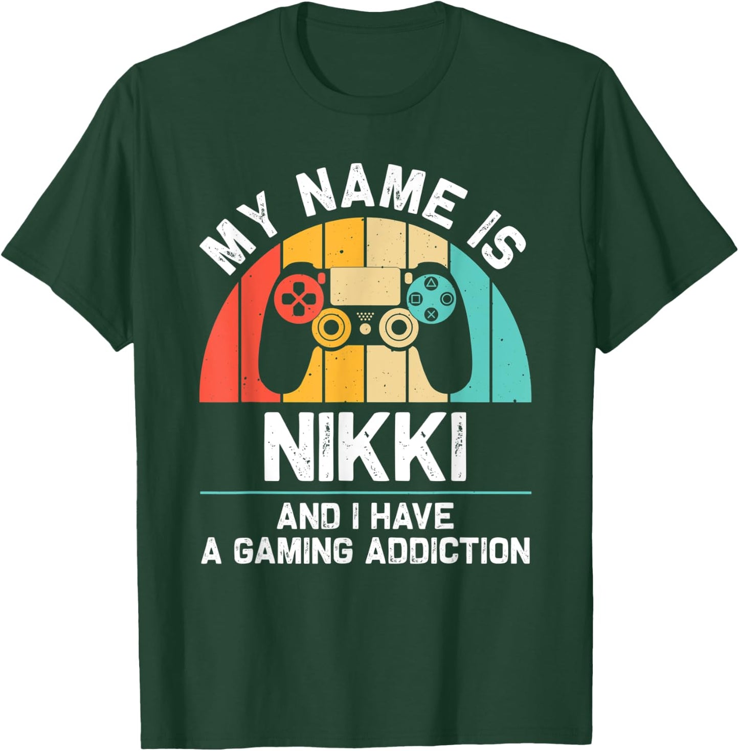 NIKKI Gift Name Personalized Funny Gaming Geek Birthday T-Shirt - T-Shirt | Forest