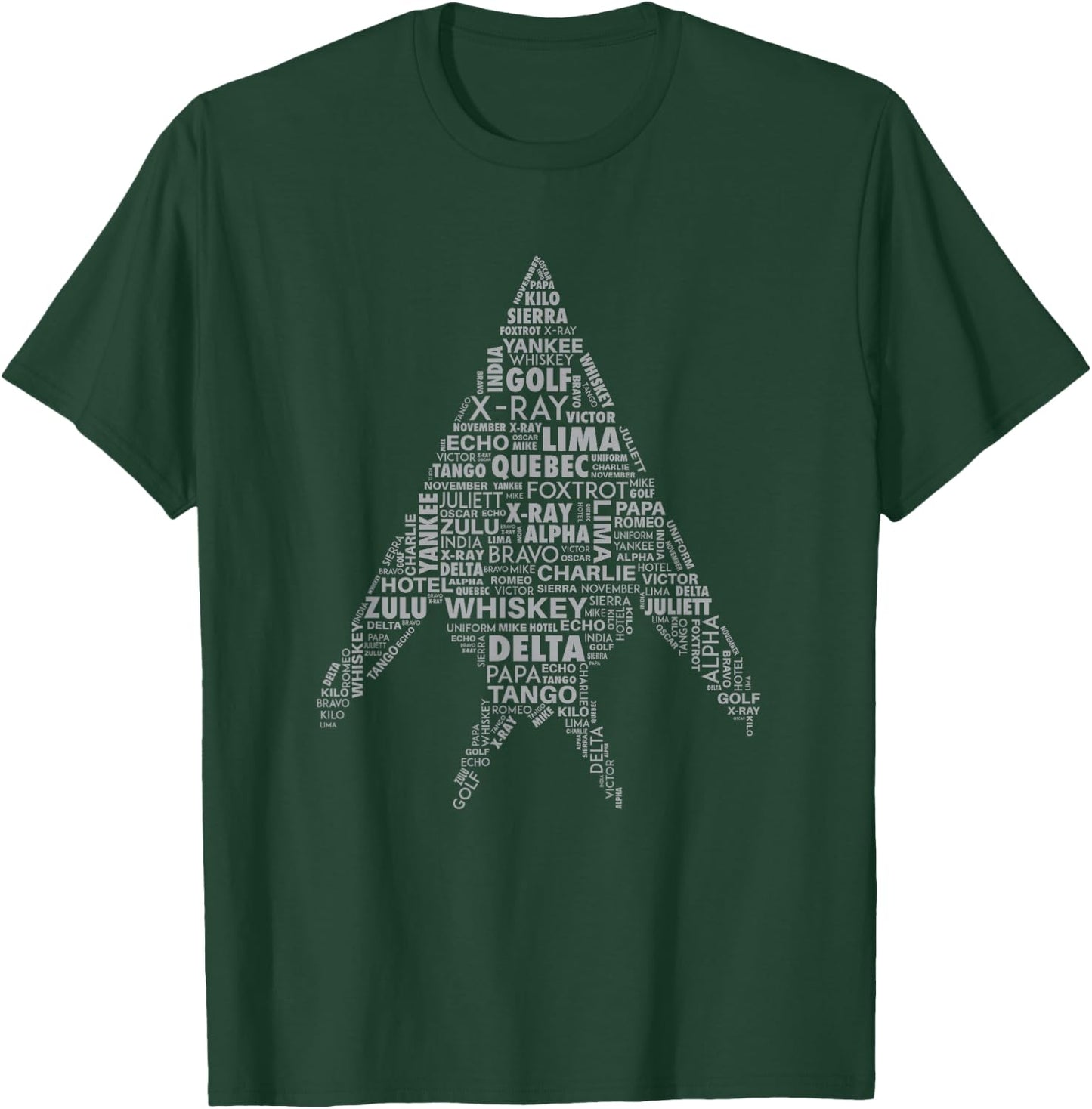 Phonetic Alphabet Aviation Military Shirt T-Shirt - T-Shirt | Forest