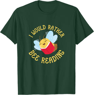 Bee Reader Funny I Would Rather Bee Reading Book T-Shirt - T-Shirt | Forest
