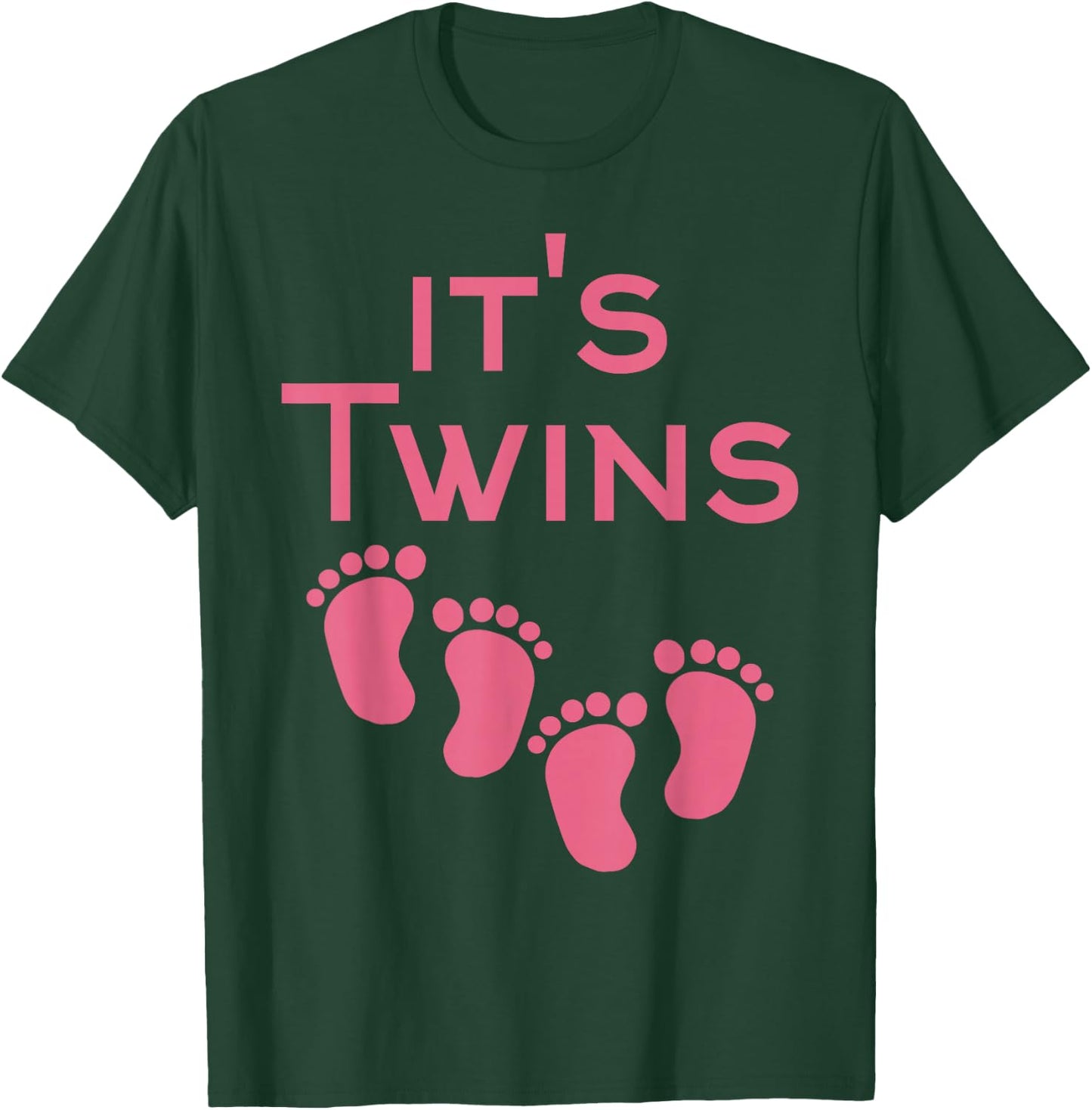 Team twins - It's twin girls - Gender reveal & Baby shower T-Shirt - T-Shirt | Forest