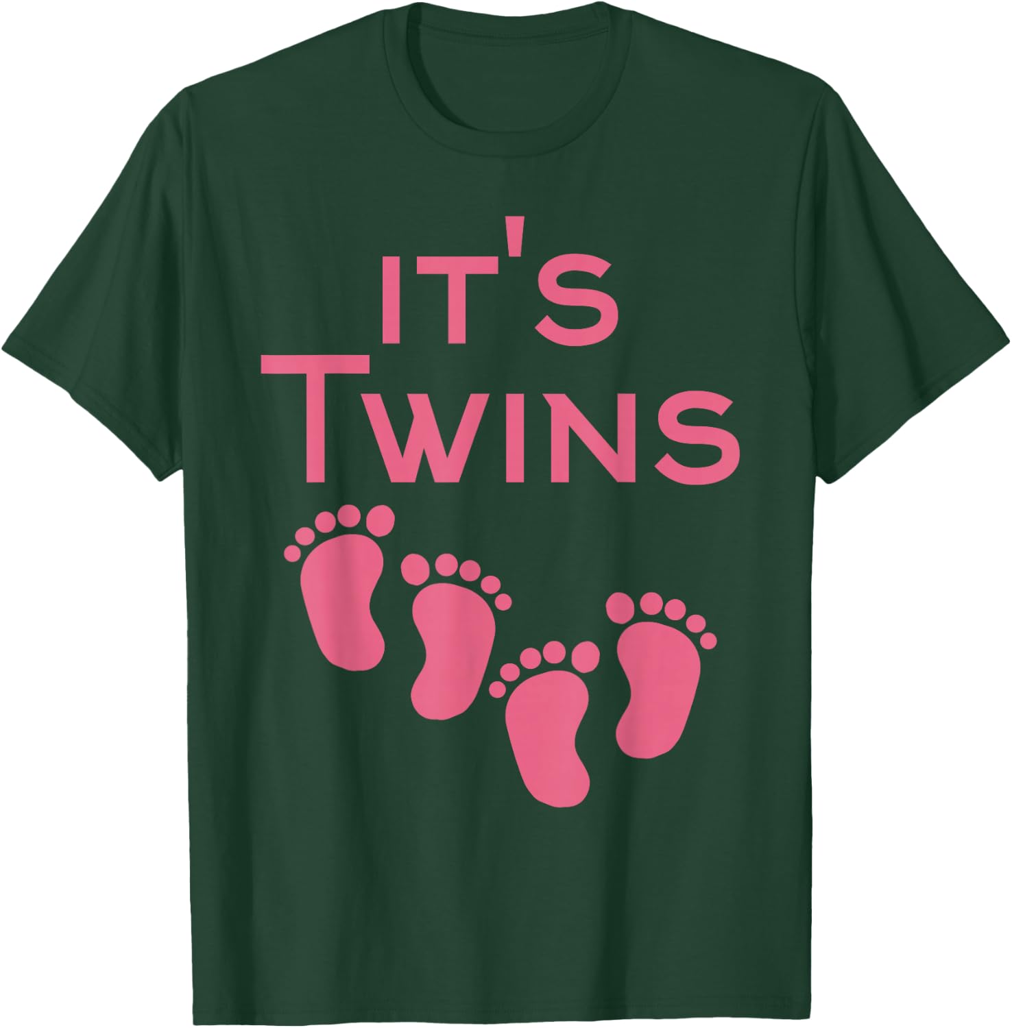 Team twins - It's twin girls - Gender reveal & Baby shower T-Shirt - T-Shirt | Forest