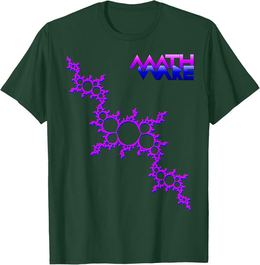 Nerdy MathWare Logo Julia Set Science Math Teacher Geek Gift Women Kids T-Shirt - T-Shirt | Forest