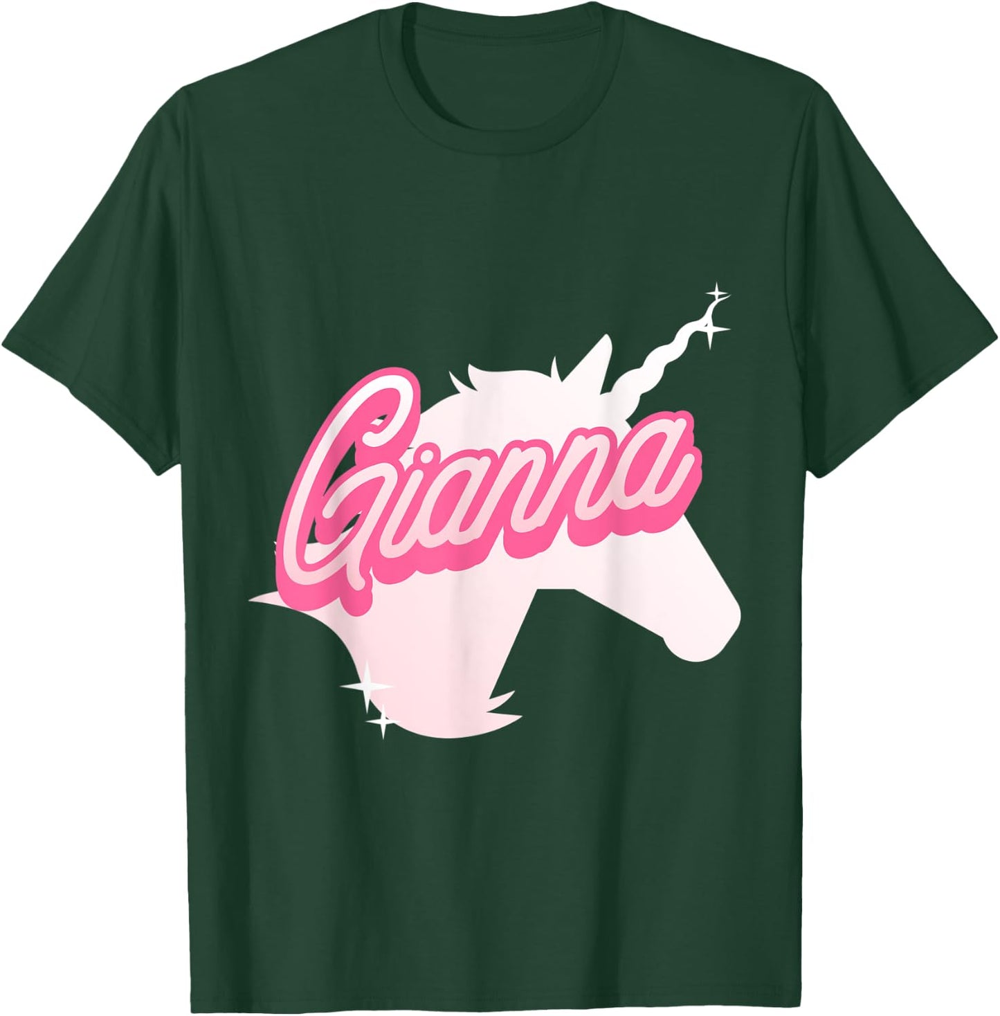 Gianna Name Gift Personalized Unicorn Theme Party T-Shirt - T-Shirt | Forest