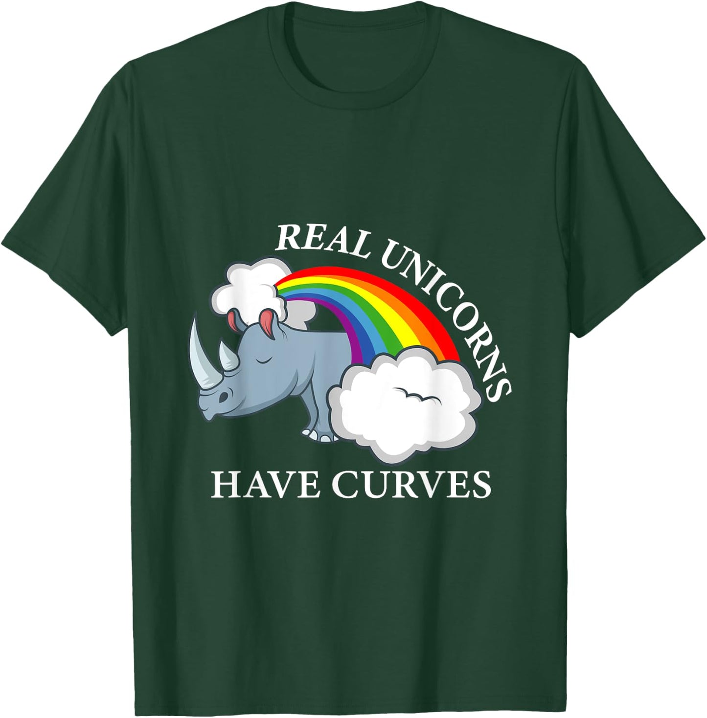 Real unicorns have curves Animal Lover T-Shirt - T-Shirt | Forest