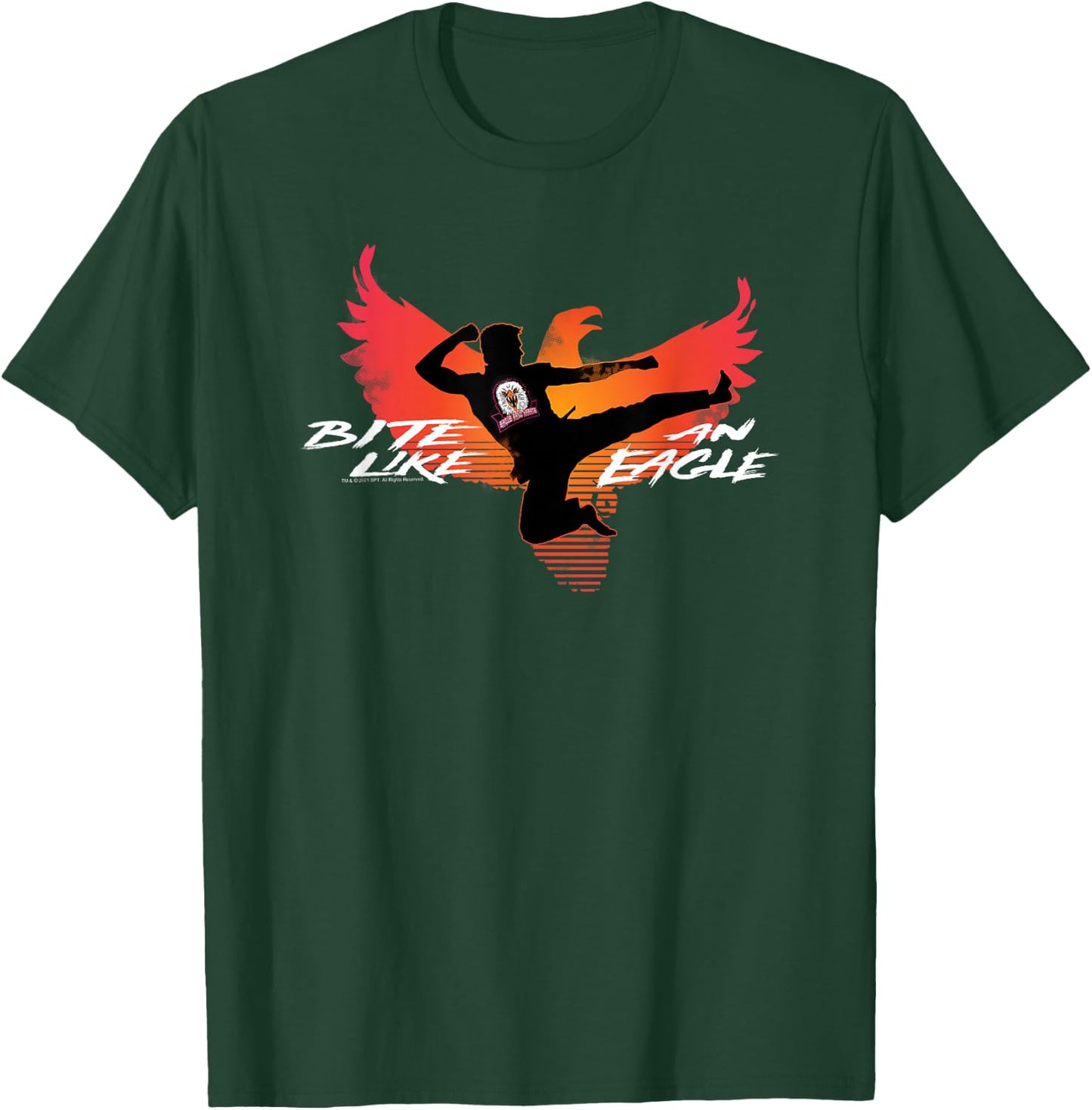 Cobra Kai Bite Like an Eagle Jump Kick TV Show T-Shirt - T-Shirt | Forest