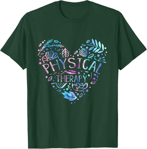 Physical Therapist Gift Heart PT Physical Therapy T-Shirt - T-Shirt | Forest