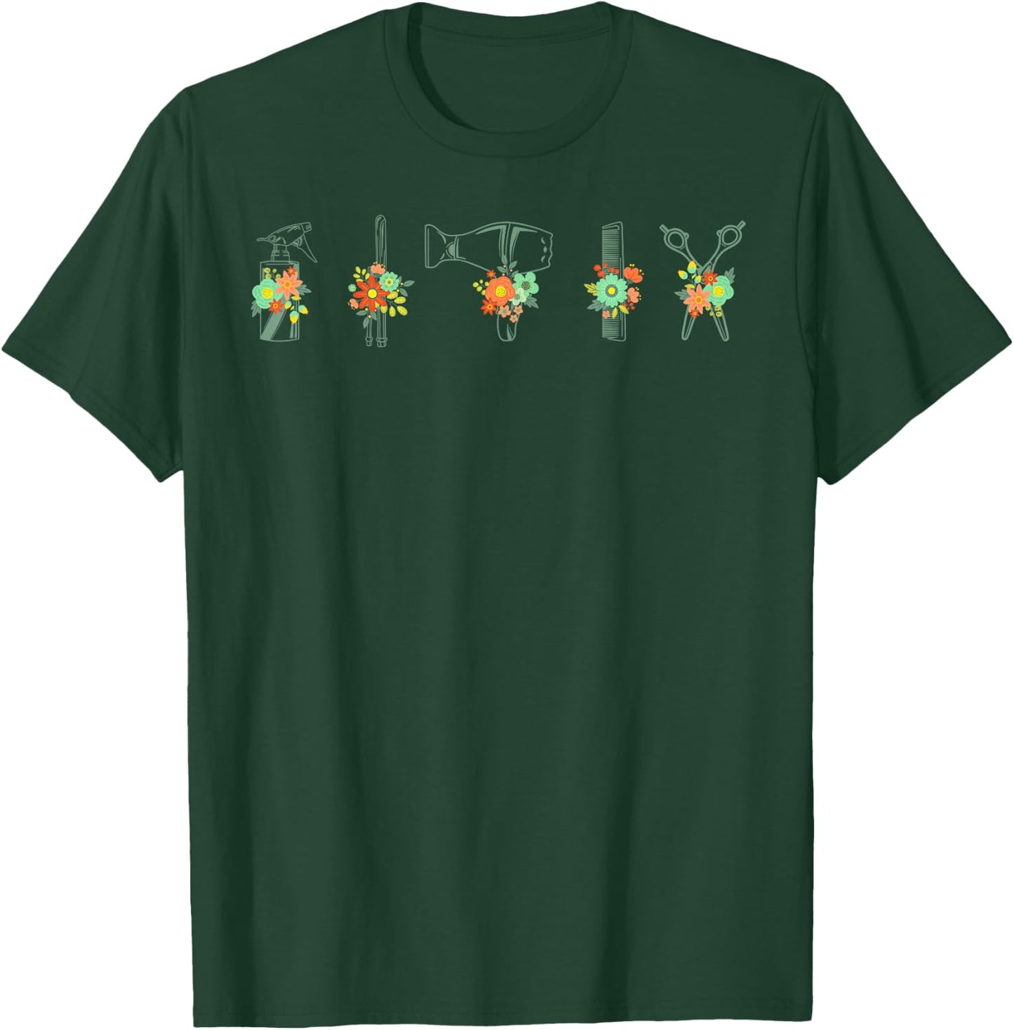 Hairdresser Hairstyling Hairstylist Beautician Hairdressing T-Shirt - T-Shirt | Forest