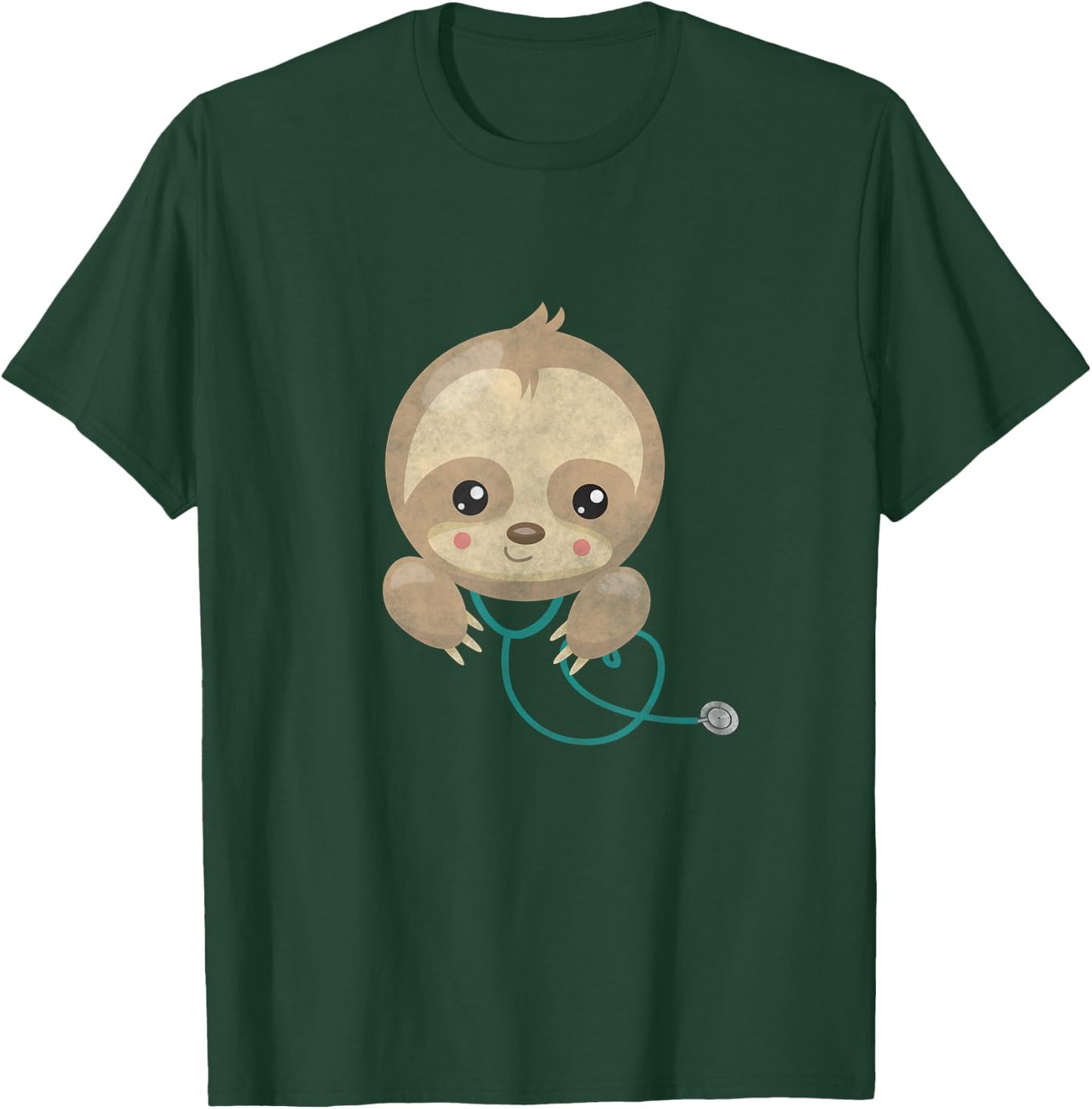Sloth Lover Nurse T Shirt Doctor Medical Pediatric RN Gifts T-Shirt - T-Shirt | Forest