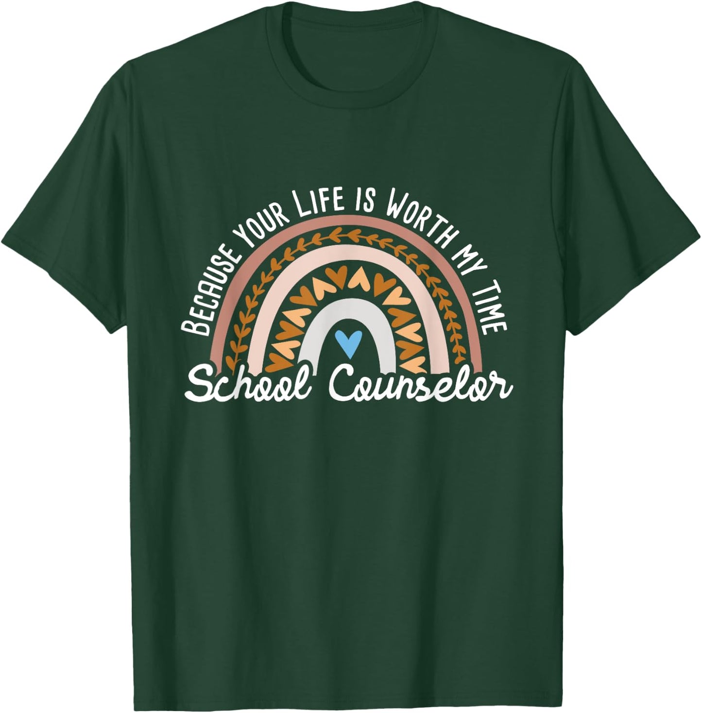 School Counselor - Appreciation Rainbow Teacher Counseling Women T-Shirt - T-Shirt | Forest