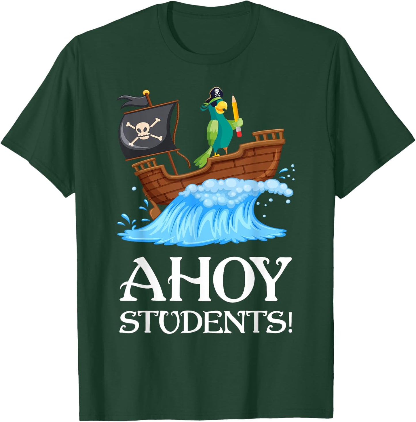 Funny 1st 2nd 3rd 4th 5th 6th Grade Pirate Teacher Women Girls Kids T-Shirt - T-Shirt | Forest