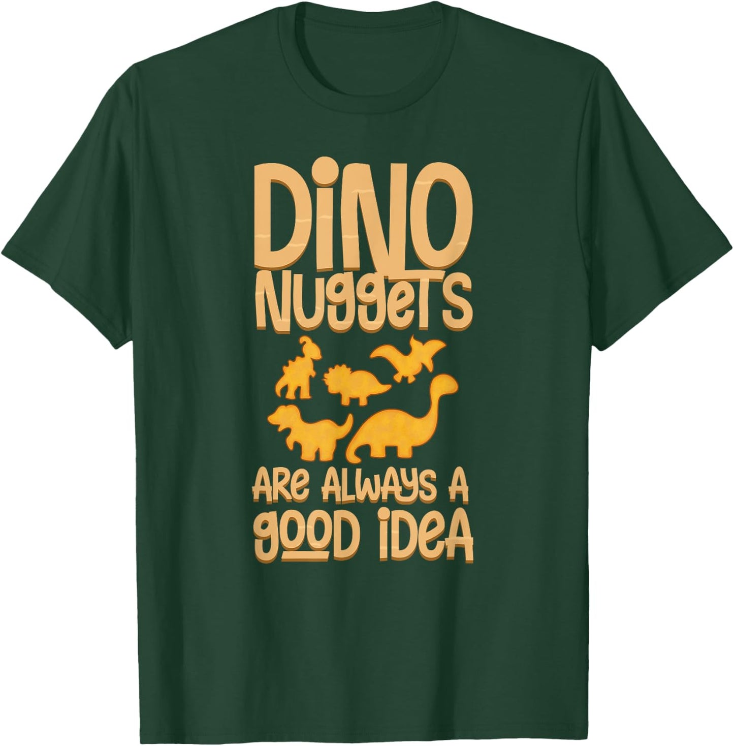 Dino Chicken Nugget Dinosaur Nugs Veggie Funny T-Shirt - T-Shirt | Forest