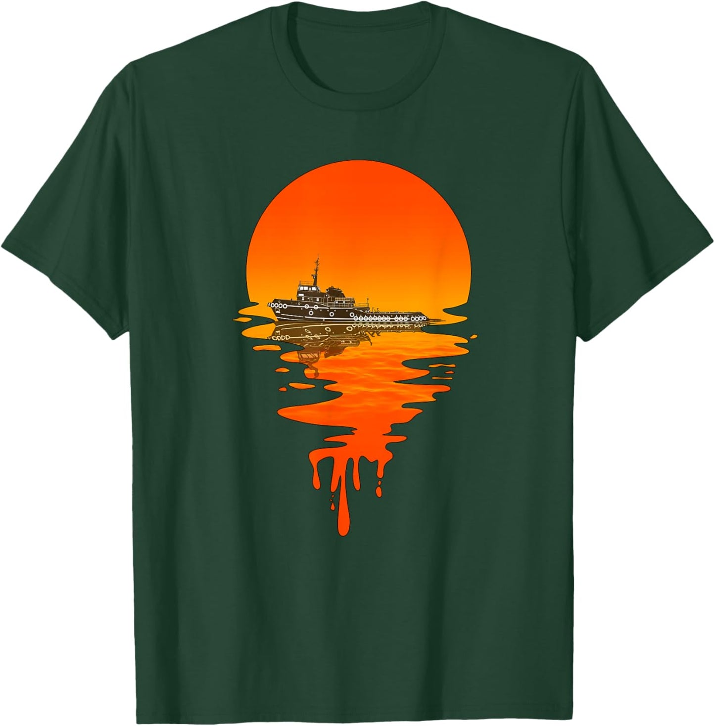 Vintage Retro Style Tugboat T-Shirt - T-Shirt | Forest