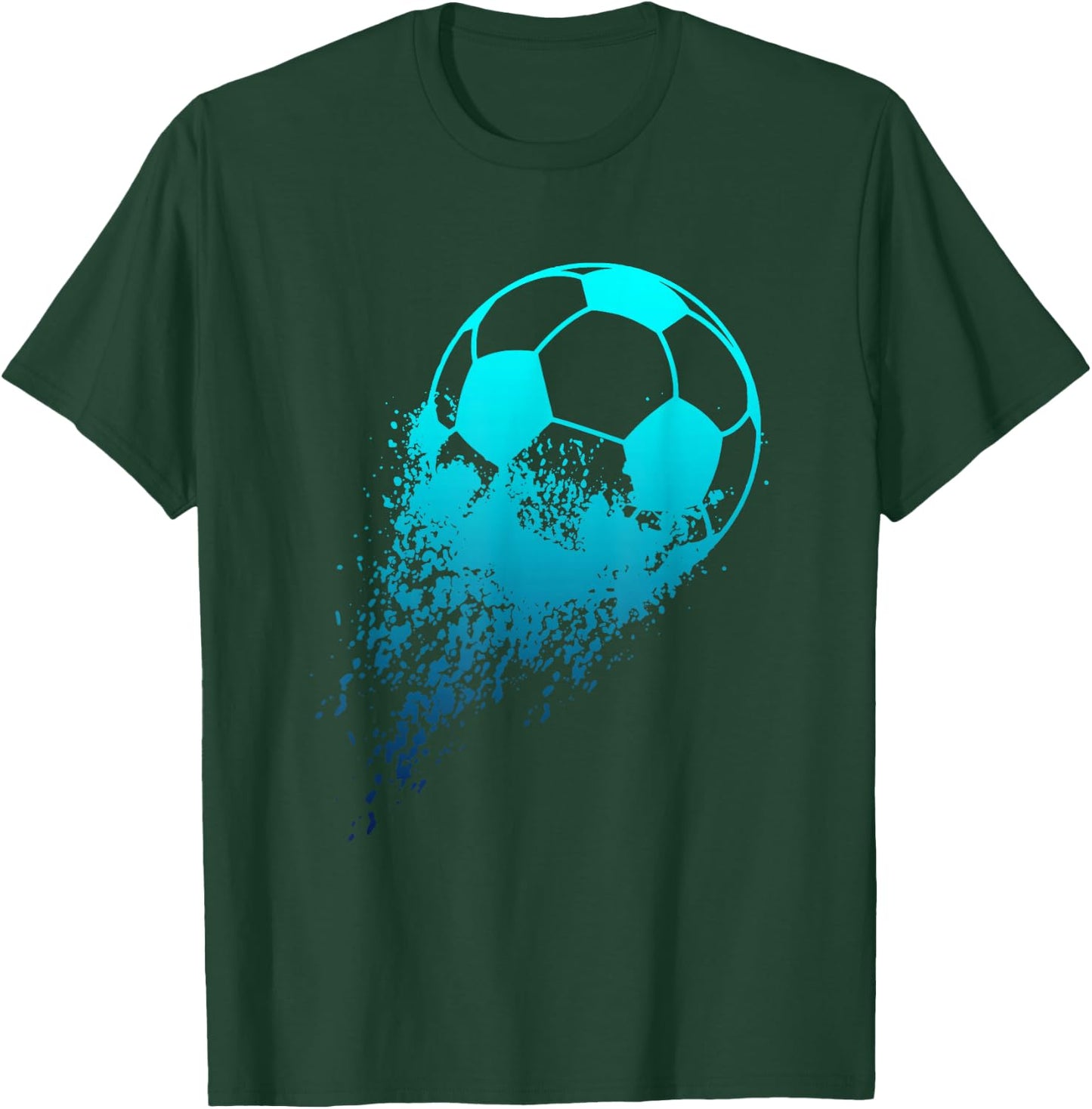Soccer Player Sport Vintage Men Boys Soccer Ball T-Shirt - T-Shirt | Forest