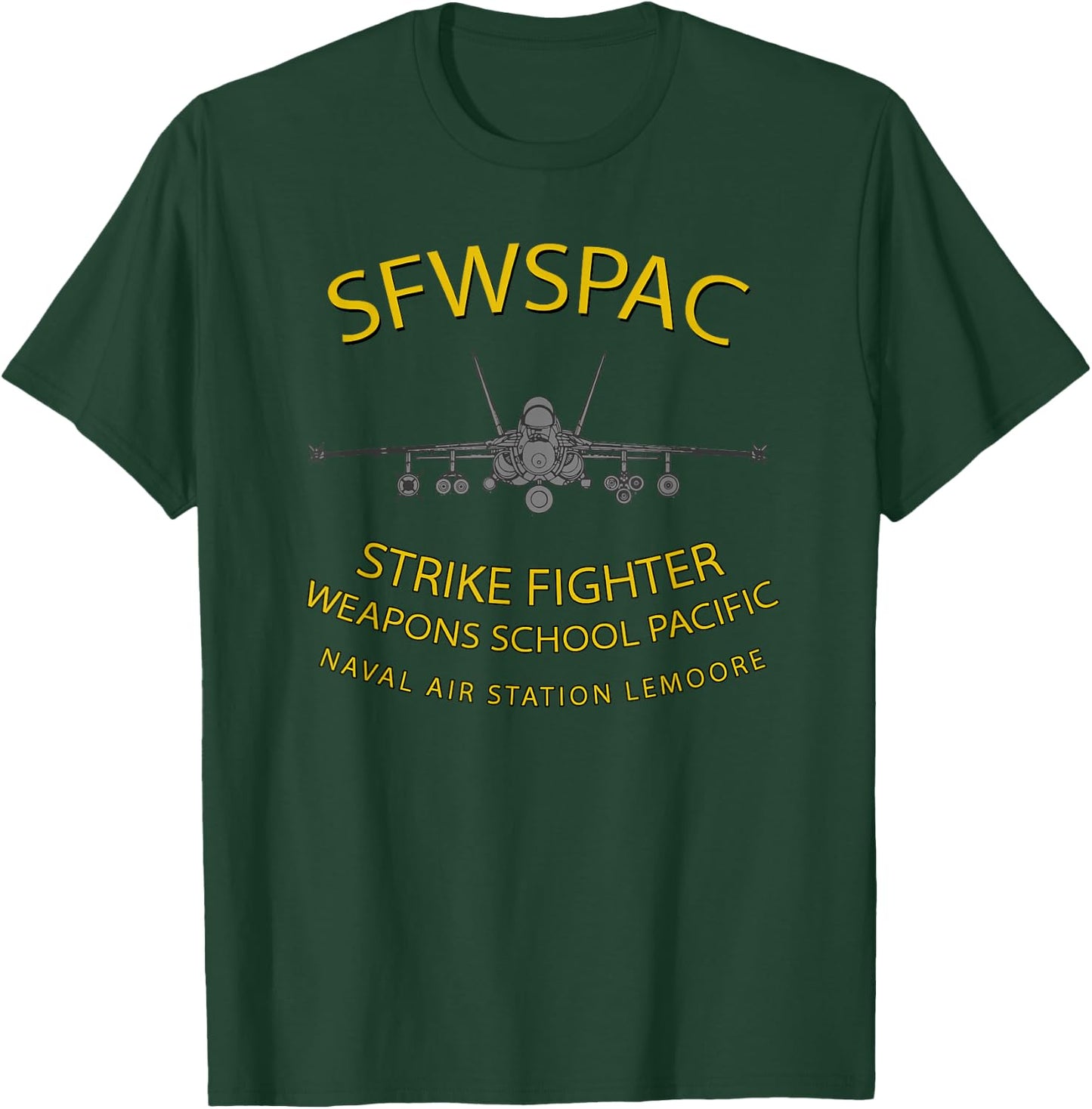 Strike Fighter Weapons School Pacific NAS LeMoore F-18 T-Shirt - T-Shirt | Forest
