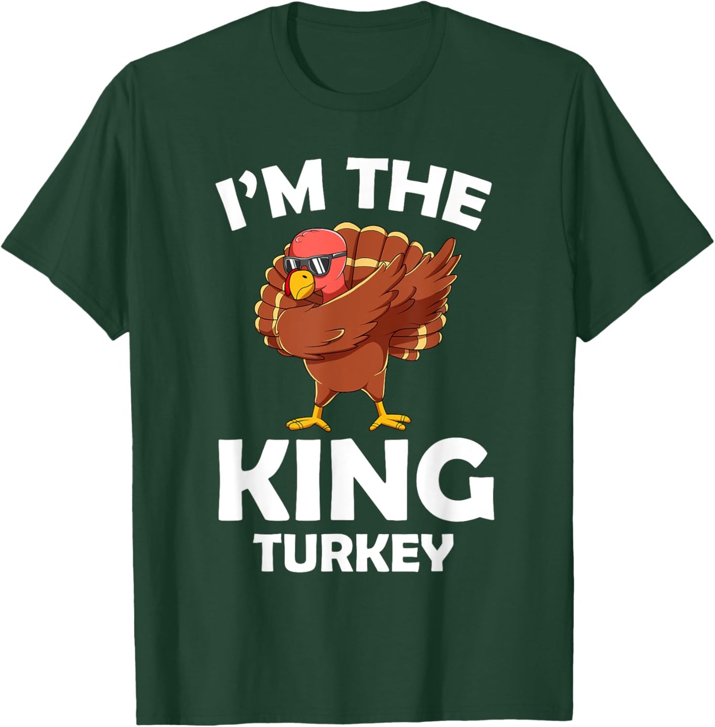 King Turkey Family Group Matching Thanksgiving Party Gift T-Shirt - T-Shirt | Forest