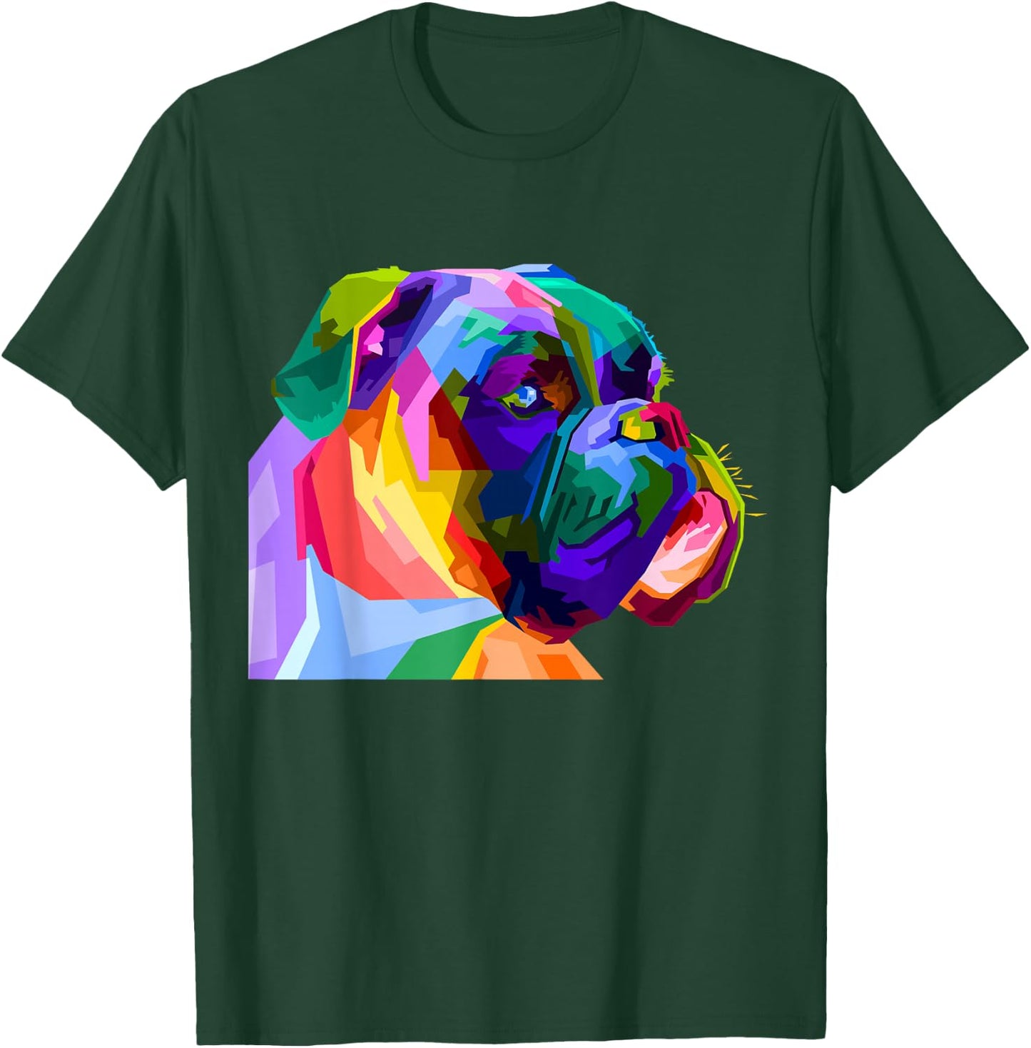 German Boxer Pop Art Portrait for Dog Owners T-Shirt - T-Shirt | Forest