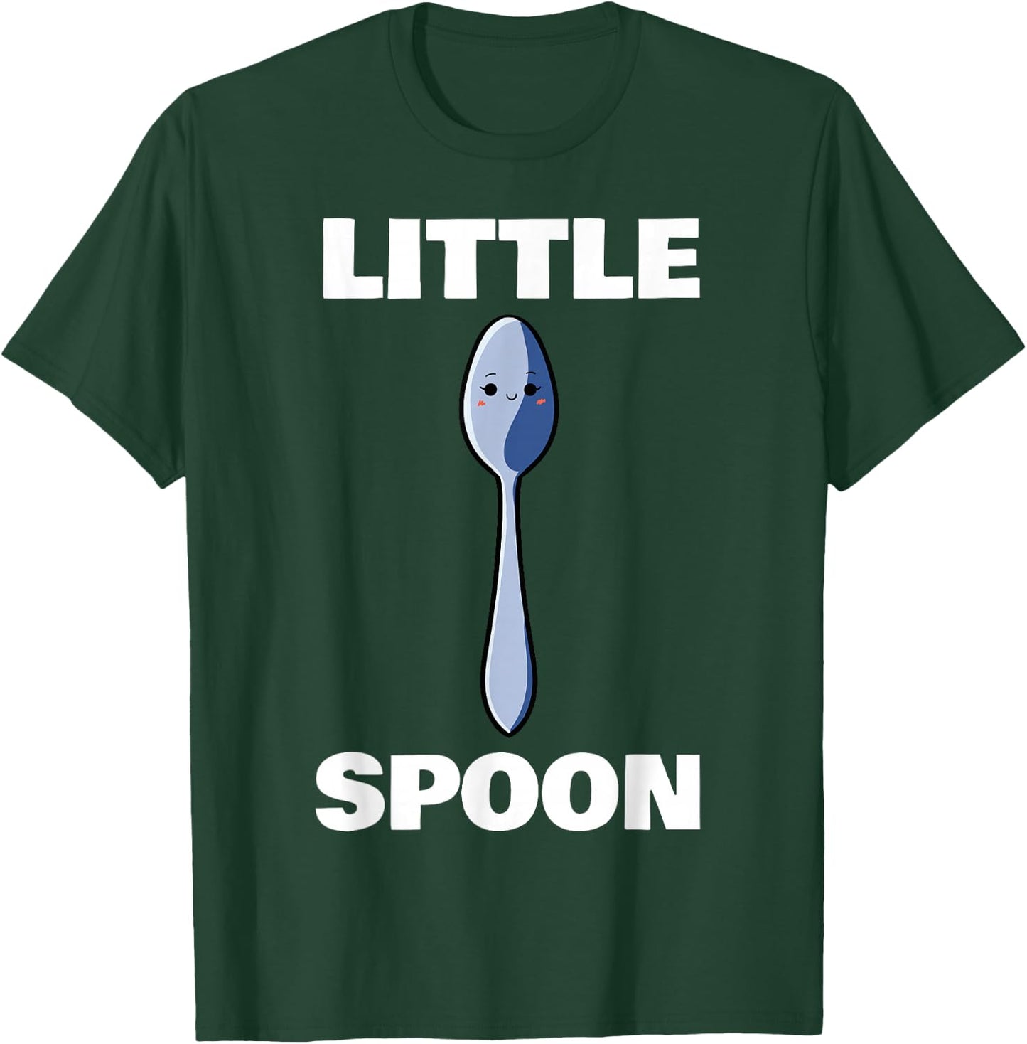 Big Spoon Little Spoon Matching Family Wedding Anniversary T-Shirt - T-Shirt | Forest