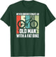 Never Underestimate An Old Man With A Fat Bike, Cycling T-Shirt - T-Shirt | Forest
