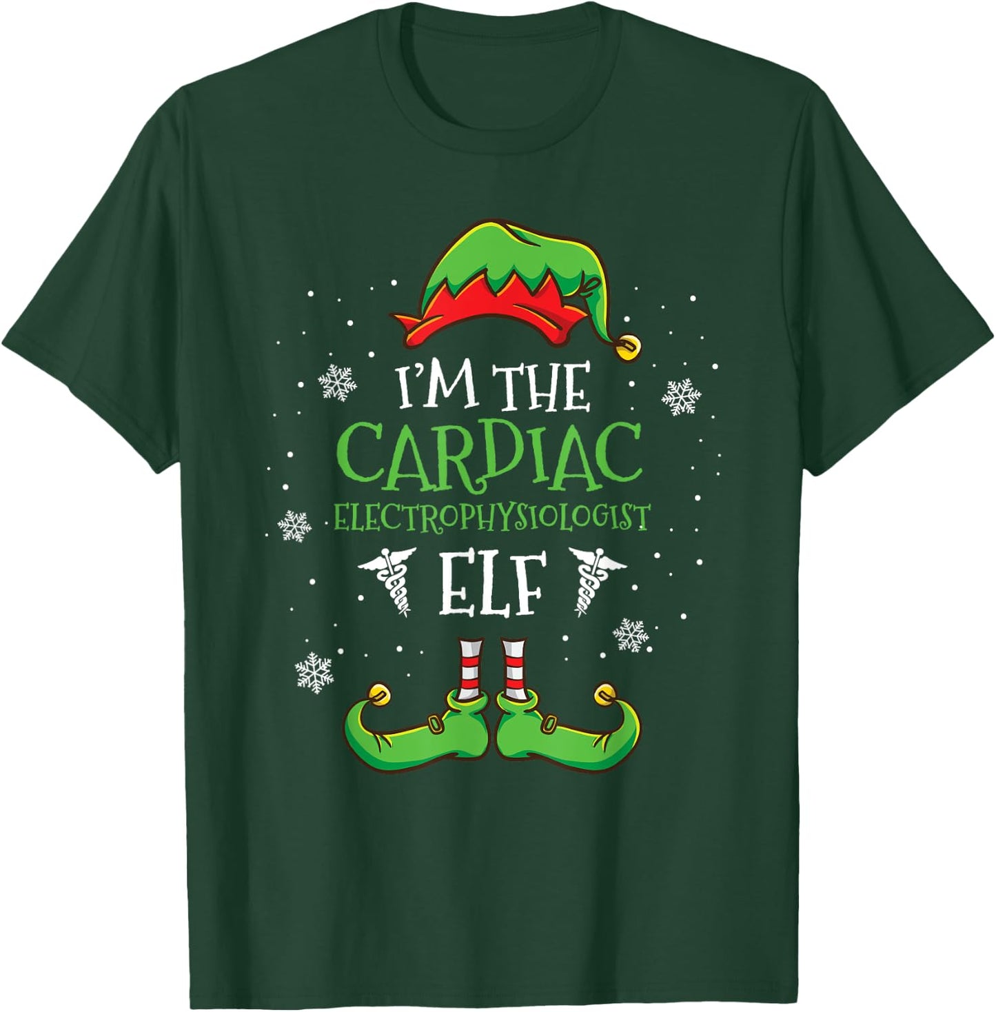 Im The Cardiac Electrophysiologist Elf Christmas T-Shirt - T-Shirt | Forest