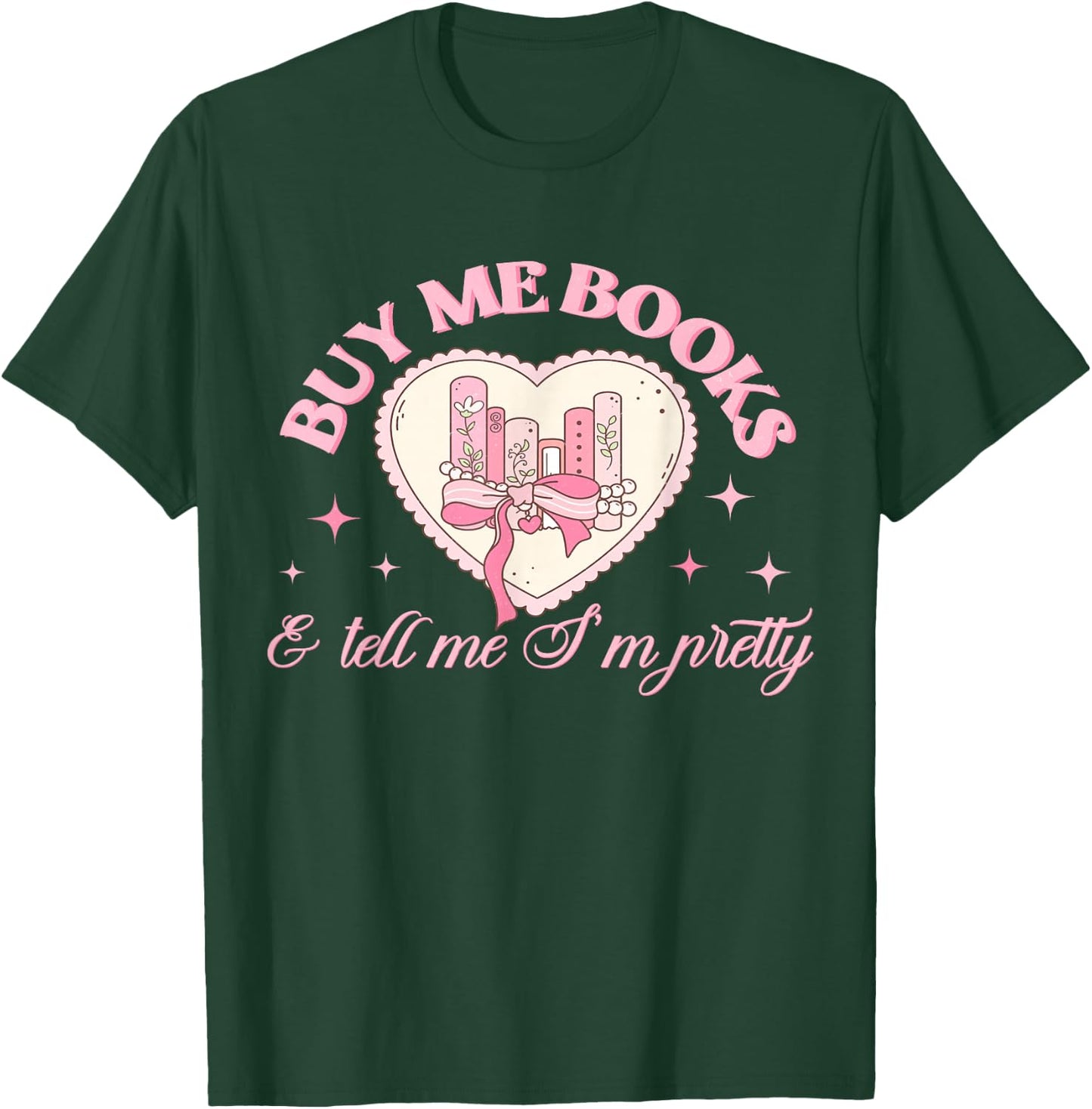 Coquette Reading Book Love Pink Bow Bookish Mom & Daughter T-Shirt - T-Shirt | Forest