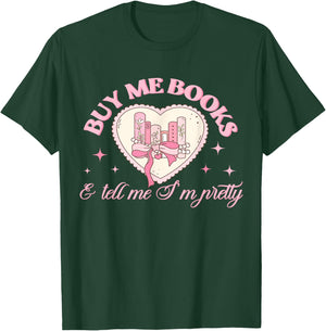 Coquette Reading Book Love Pink Bow Bookish Mom & Daughter T-Shirt - T-Shirt | Forest