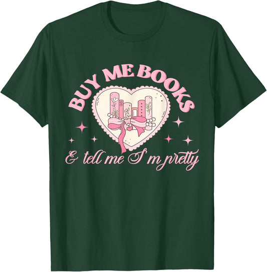 Coquette Reading Book Love Pink Bow Bookish Mom & Daughter T-Shirt - T-Shirt | Forest