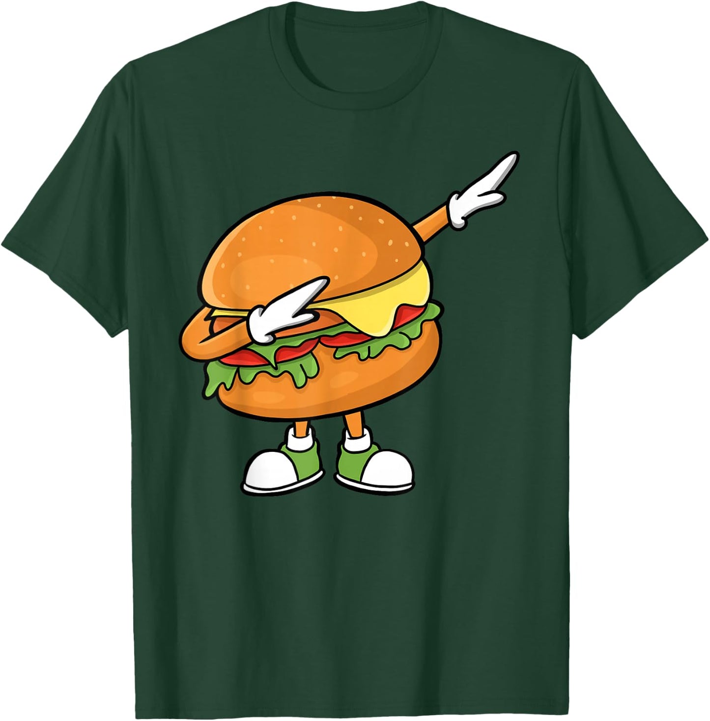 Funny Hamburger Art Men Women Cheeseburger Burger Meat Eater T-Shirt - T-Shirt | Forest