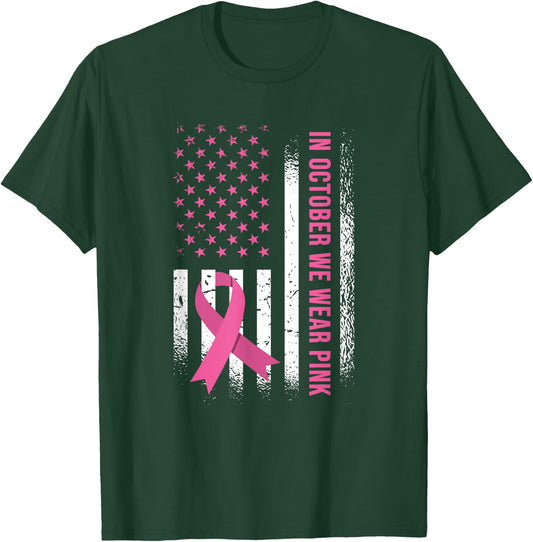 In October We Wear Pink - Breast Cancer Awareness T-Shirt - T-Shirt | Forest
