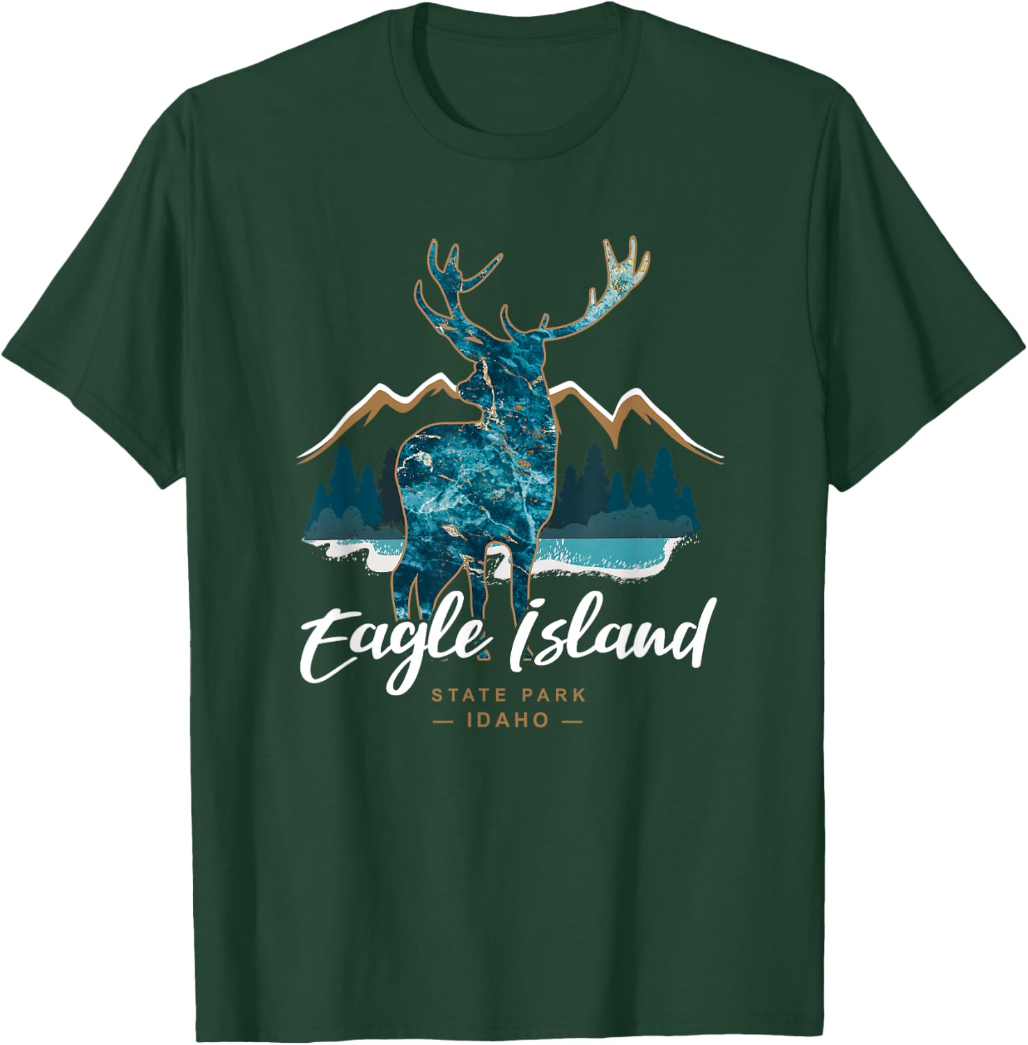 Eagle Island State Park Idaho USA Fishing Hiking Biking T-Shirt - T-Shirt | Forest