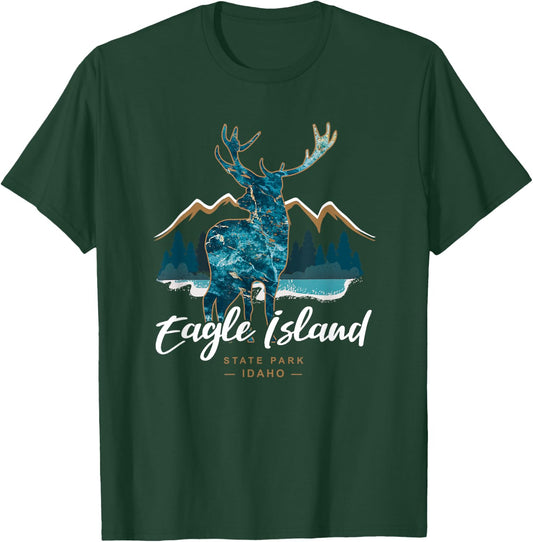 Eagle Island State Park Idaho USA Fishing Hiking Biking T-Shirt - T-Shirt | Forest