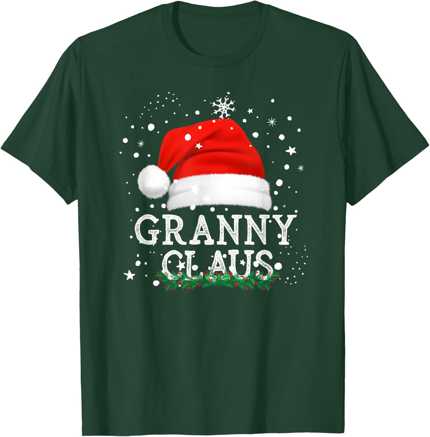 Granny Santa Claus Funny Family Christmas Pj for Grandma T-Shirt - T-Shirt | Forest