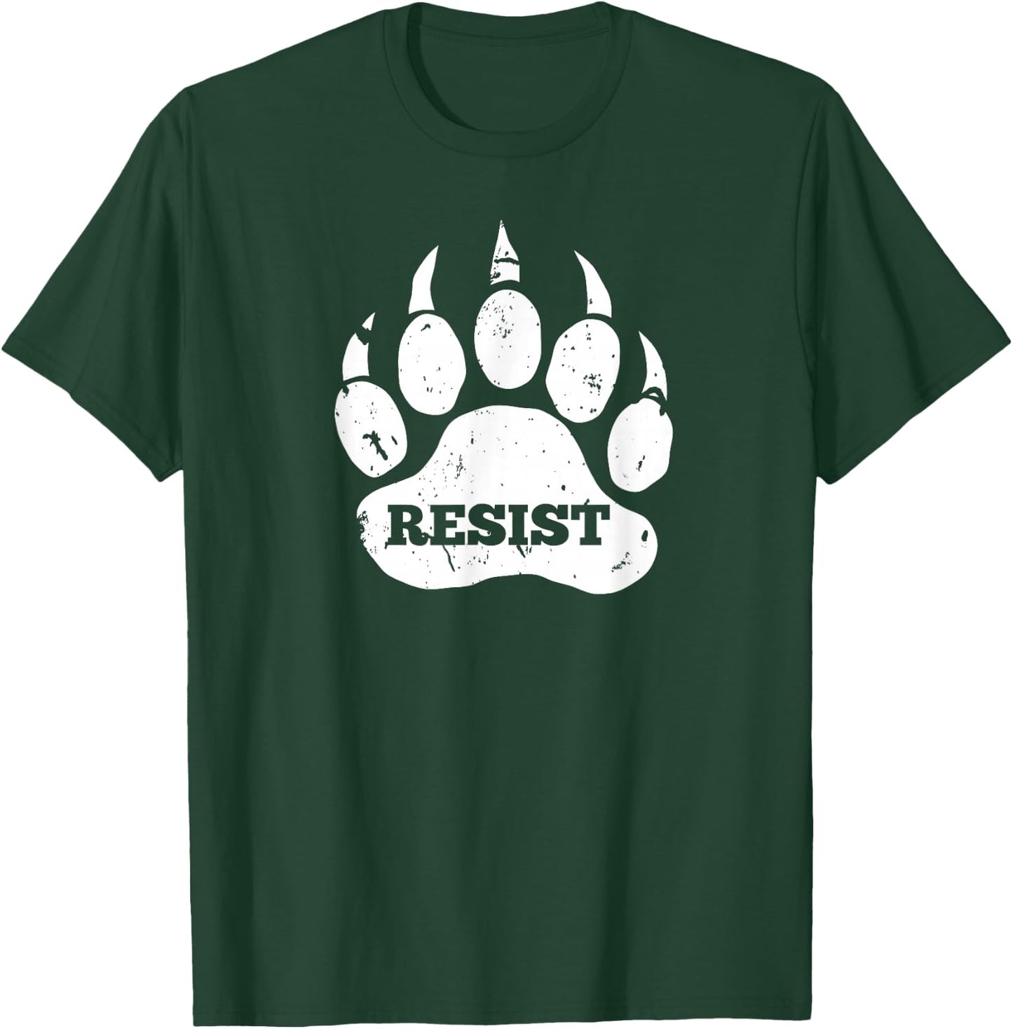 Resist Distressed Bear Paw Protect National Parks T-Shirt - T-Shirt | Forest