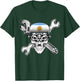 Argentina Biker Skull Motorcycle Flag T-Shirt - T-Shirt | Forest