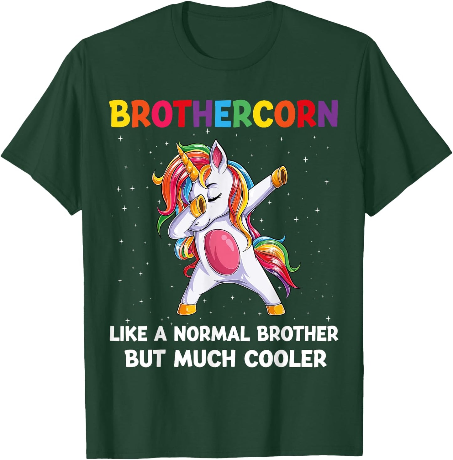 BrotherCorn Brother Unicorn Birthday Family Matching Bday T-Shirt - T-Shirt | Forest