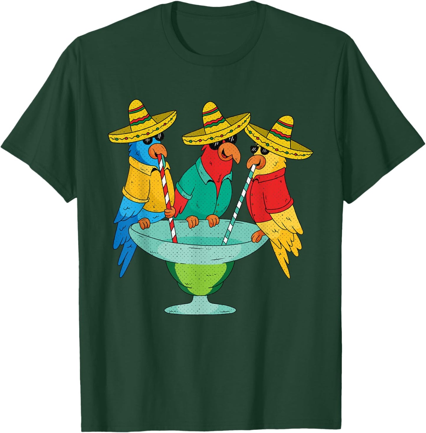 Parrot Cinco De Mayo Funny Drinking Tequila Mexican Fiesta T-Shirt - T-Shirt | Forest