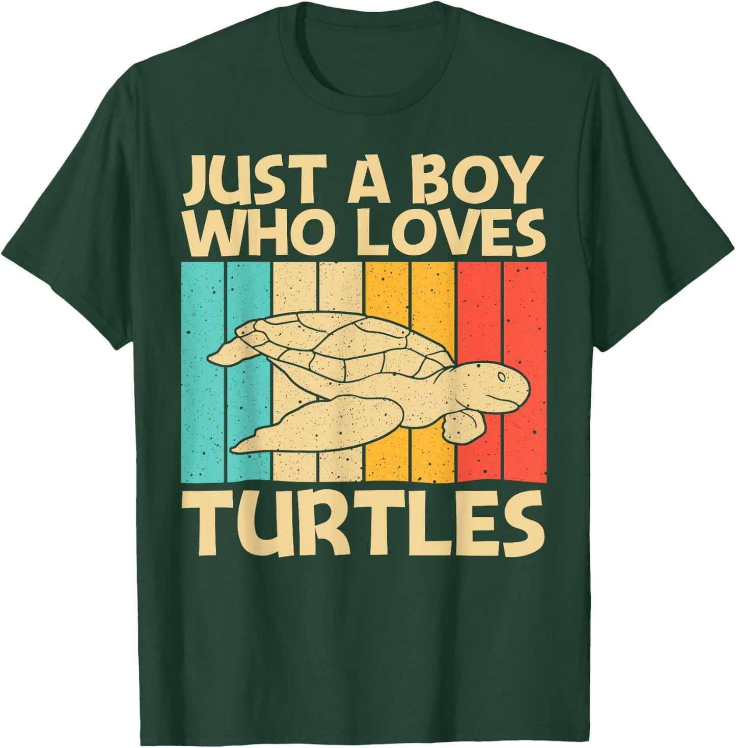 Cool Turtle Design For Boys Kids Sea Turtle Aquatic Animal T-Shirt - T-Shirt | Forest