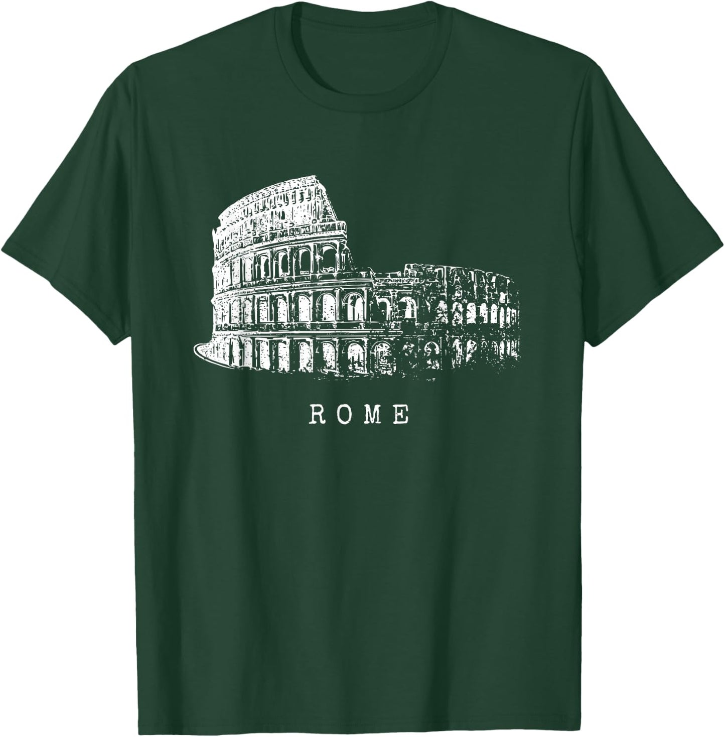 Rome Colosseum Vintage Skyline Italy Fan I Love Roma T-Shirt - T-Shirt | Forest
