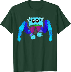 Jumping Spider , Cool Spider Face T-Shirt - T-Shirt | Forest