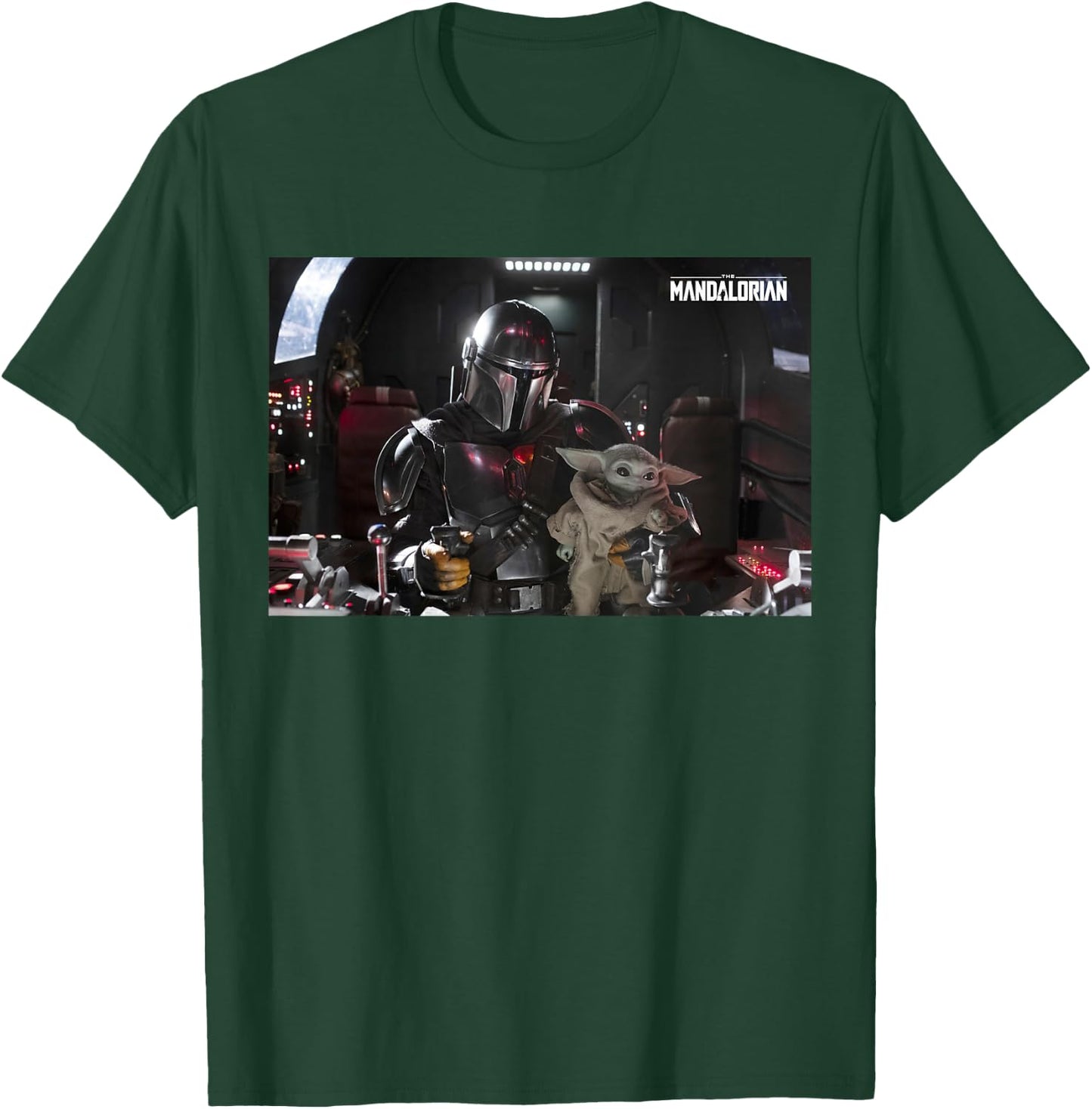 Star Wars The Mandalorian and Grogu Pilot and Co-Pilot T-Shirt - T-Shirt | Forest