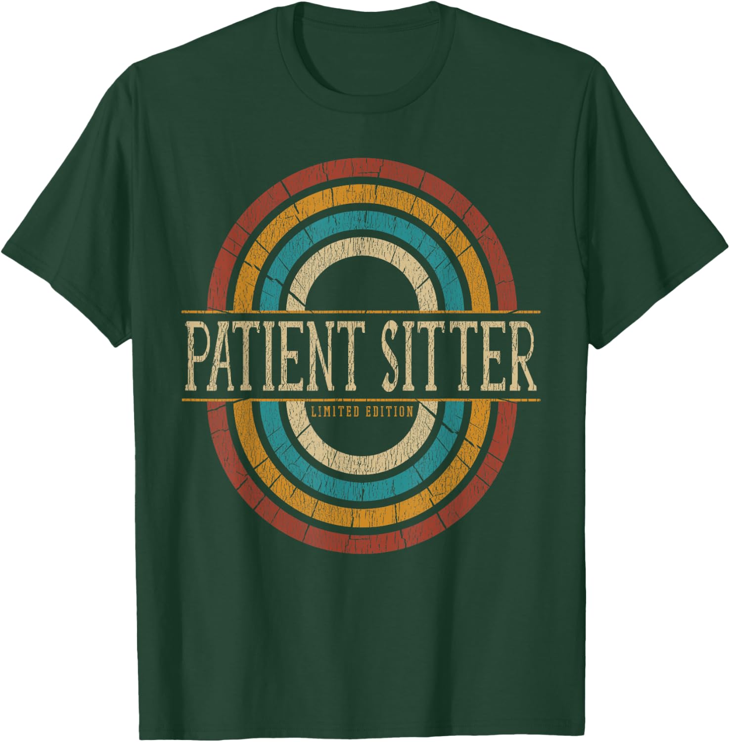 Patient Sitter Vintage Retro T-Shirt - T-Shirt | Forest