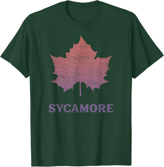 Arborist Vintage Sycamore Tree Leaf Nature Lover Arboretum T-Shirt - T-Shirt | Forest