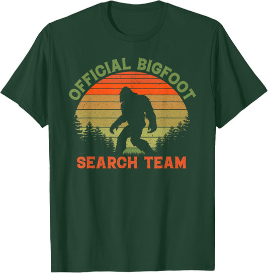 Official Bigfoot Search Team, Funny, Jokes, Sarcastic T-Shirt - T-Shirt | Forest