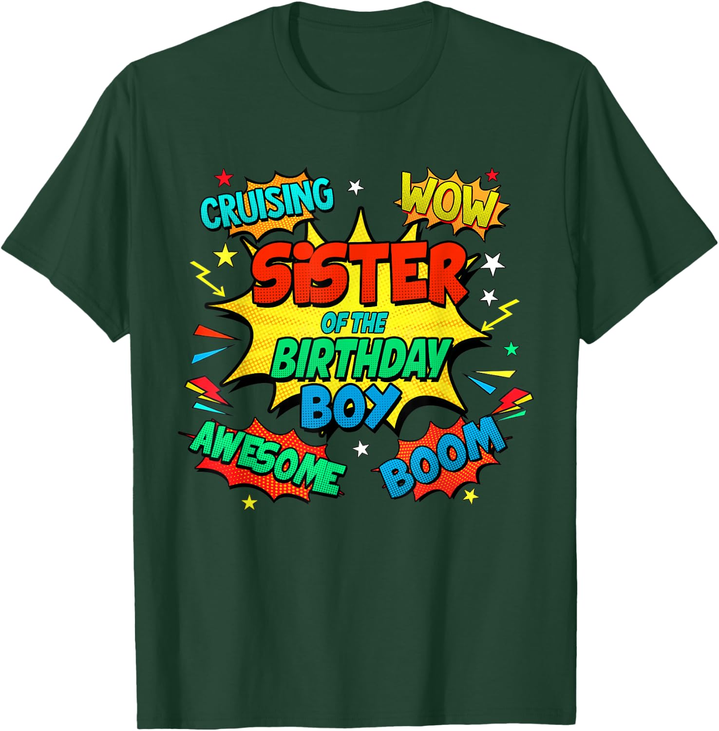 Aunt of The Birthday Boy Shirt Mother Superhero Comic Party T-Shirt - T-Shirt | Forest
