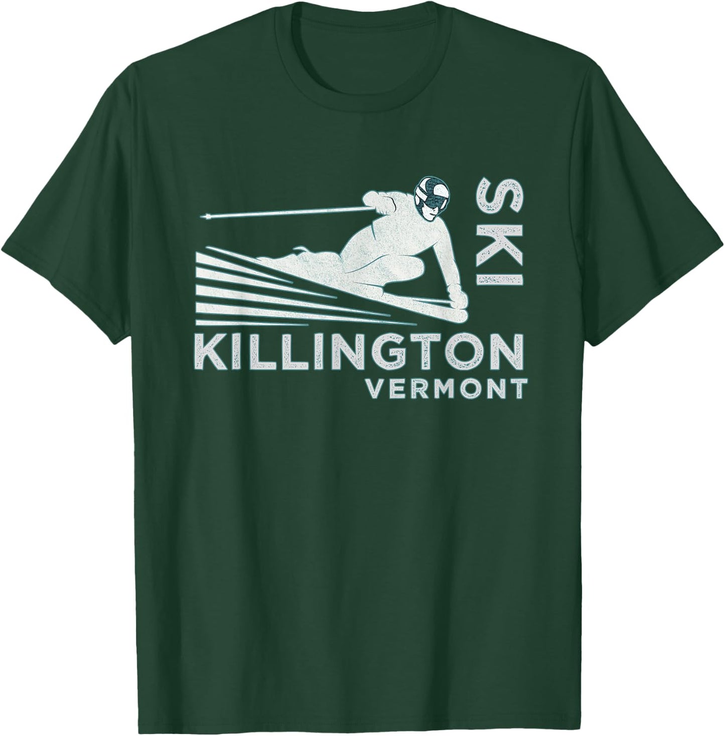 Ski Killington, Vermont - Vintage Snow Ski Shirt T-Shirt - T-Shirt | Forest