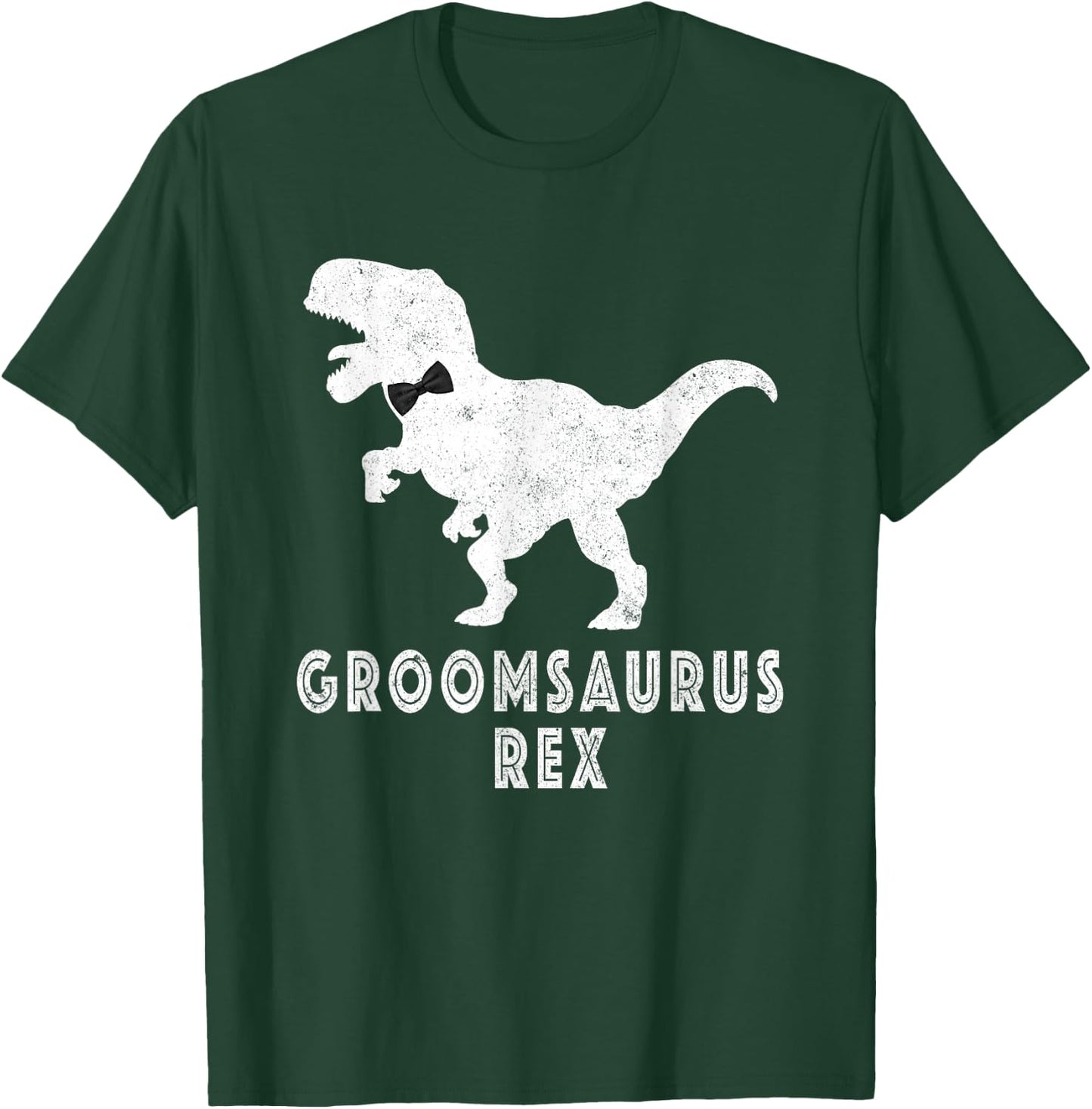 Bride Dinosaur Rex Groomsaurus Groom Engagement T-Shirt - T-Shirt | Forest
